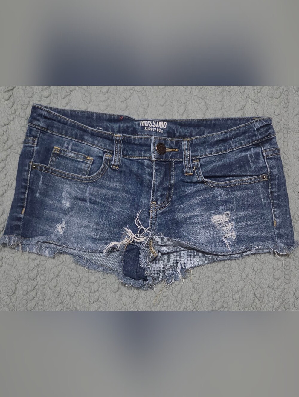 Mossimo Supply Co. Women's Distressed Blue Denim Shorts